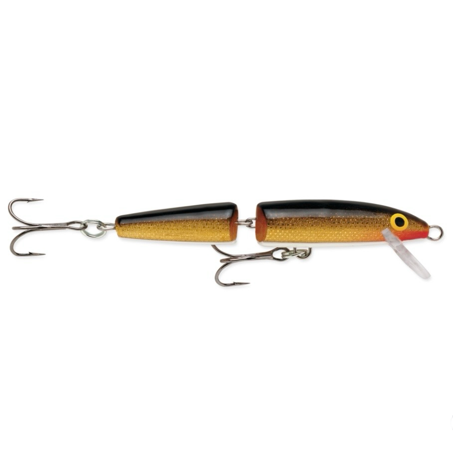 Rapala Jointed Shad Rap J-13 Wobbler / Kunstköder mit Drillingshaken Gold 18g