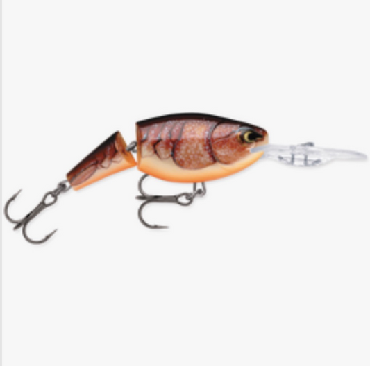 Rapala Jointed Shad Rap JSR-7 Wobbler / Kunstköder mit Drillingshaken Brown Crawdad 13g