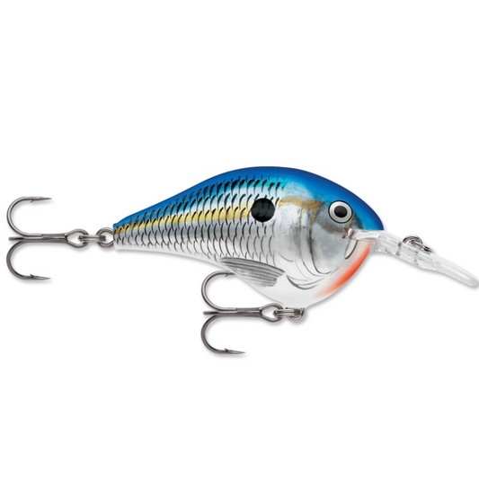 Rapala DT-6 Wobbler / Kunstköder mit Drillingshaken Blue Shad 12g