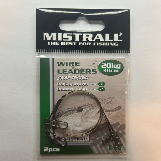 Mistrall Vorfach mit Wirbel & Öse/Snap 2 Stk.