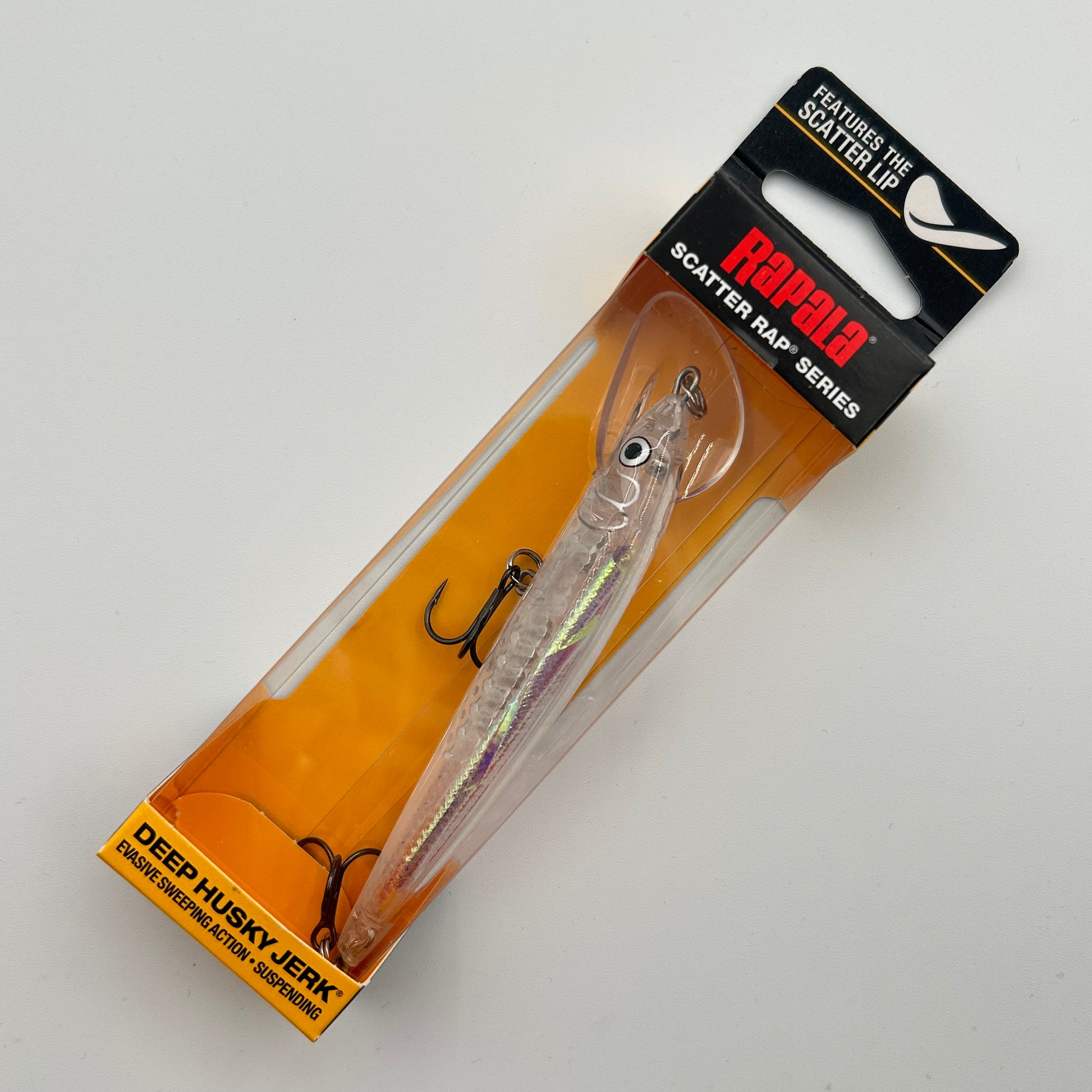 Rapala Scatter Rap Series Deep Husky Jerk SCRDHJ-10 Wobbler / Kunstköder mit Drillingshaken Glass Minnow 10g