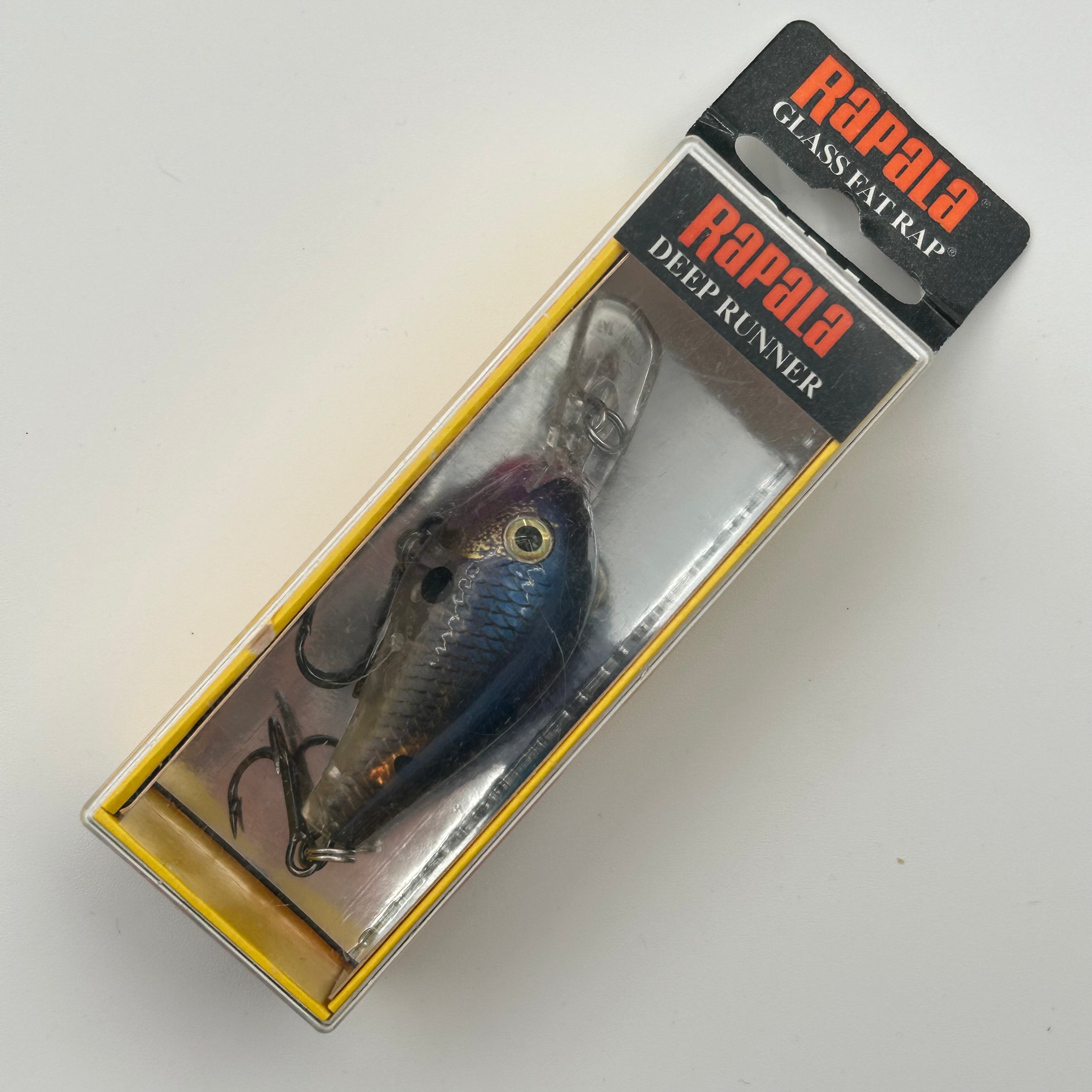 Rapala Glass Fat Rap GFR-5 Wobbler / Kunstköder mit Drillingshaken Glass Purple Shad 11g