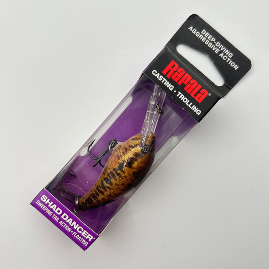 Rapala Shad Dancer Sweeping Tail SDD-5 Wobbler / Kunstköder mit Drillingshaken Live Smallmouth Bass 8g