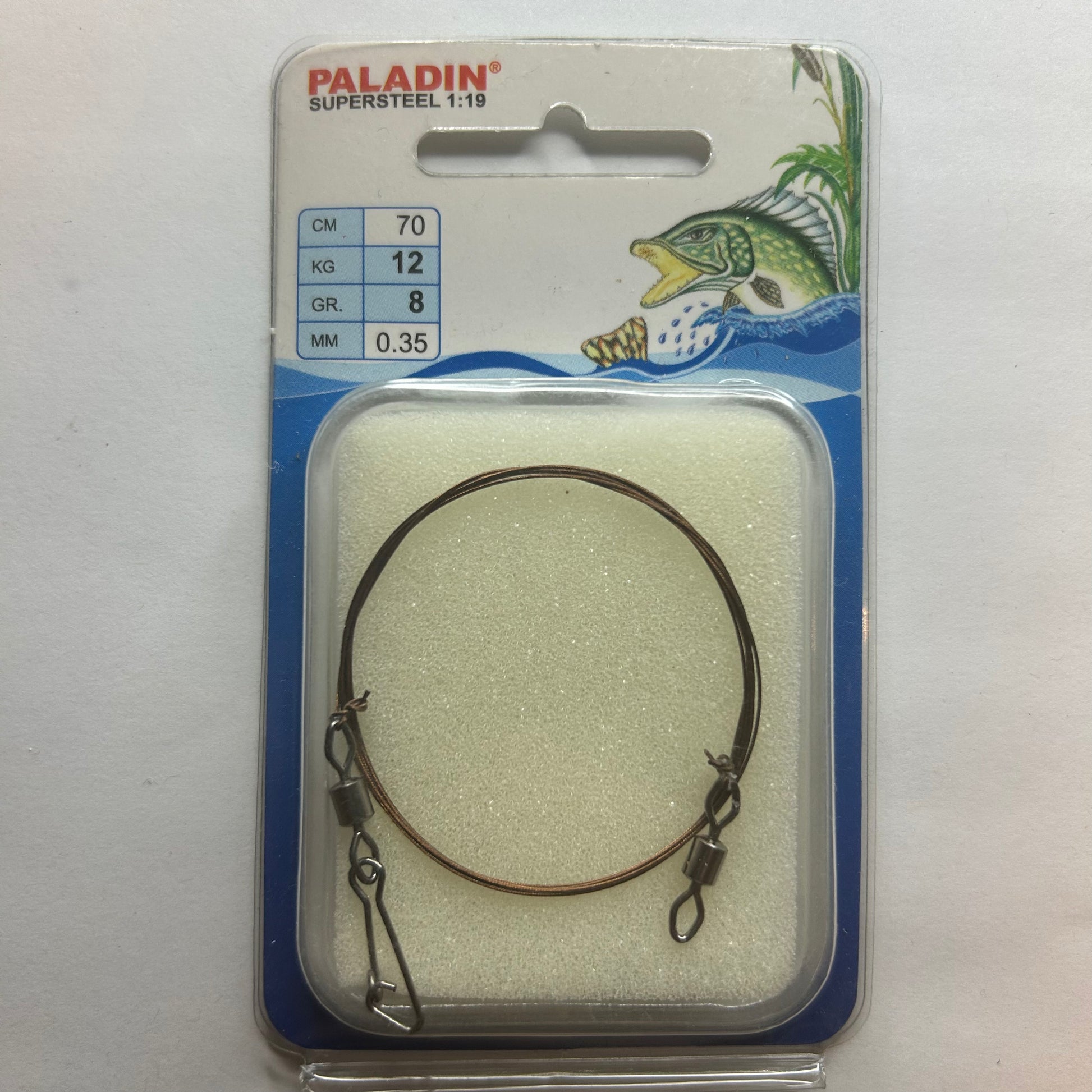 Paladin Stahlvorfach mit Wirbel & Karabiner