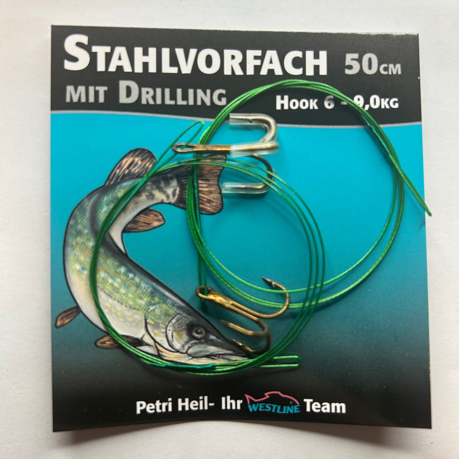 Westline Stahlvorfach mit Drillingshaken