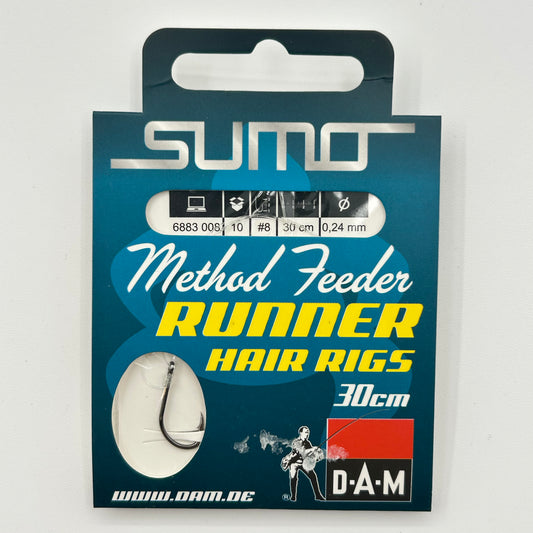 DAM Sumo Method Feeder Vorfach mit Haken Runner Hair Rig 10 Stk.
