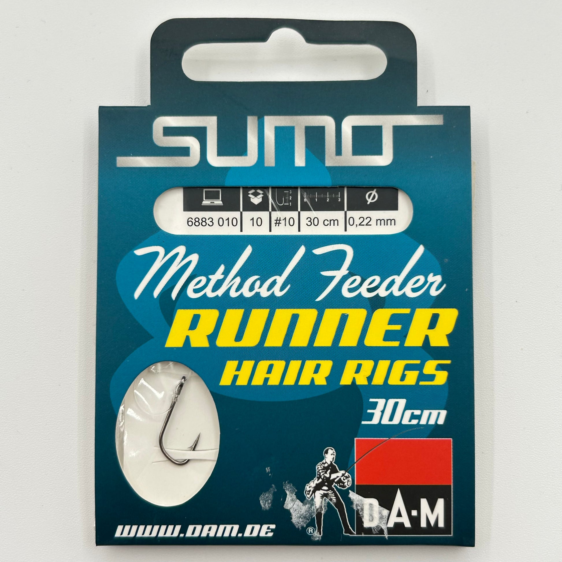 DAM Sumo Method Feeder Vorfach mit Haken Runner Hair Rig 10 Stk.