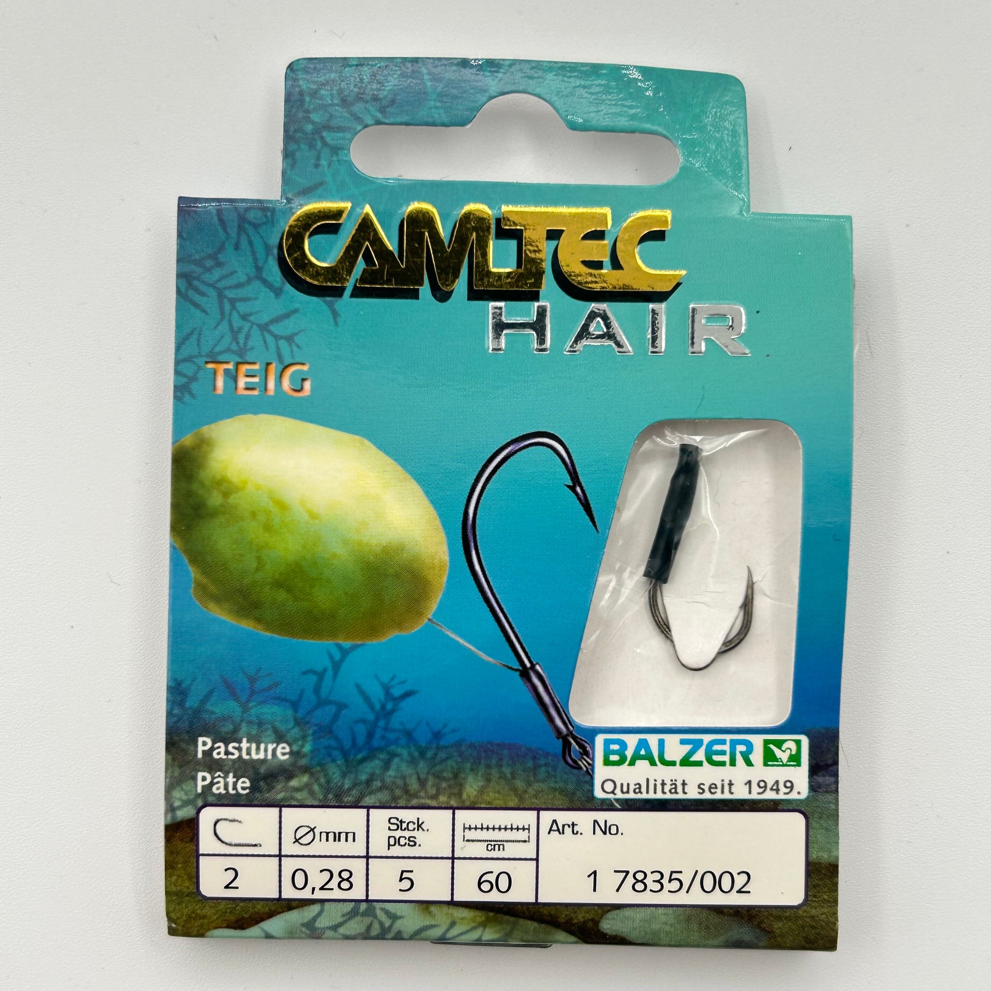 Balzer Camtec Hair Vorfach mit Haken Teig 5 Stk.