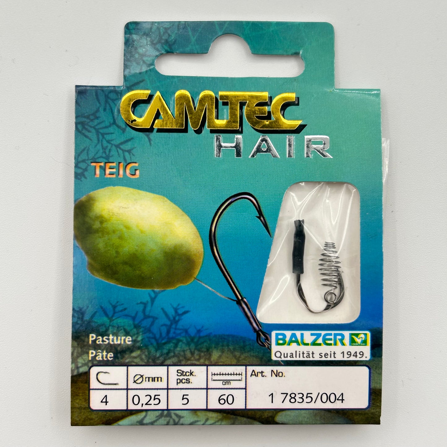 Balzer Camtec Hair Vorfach mit Haken Teig 5 Stk.