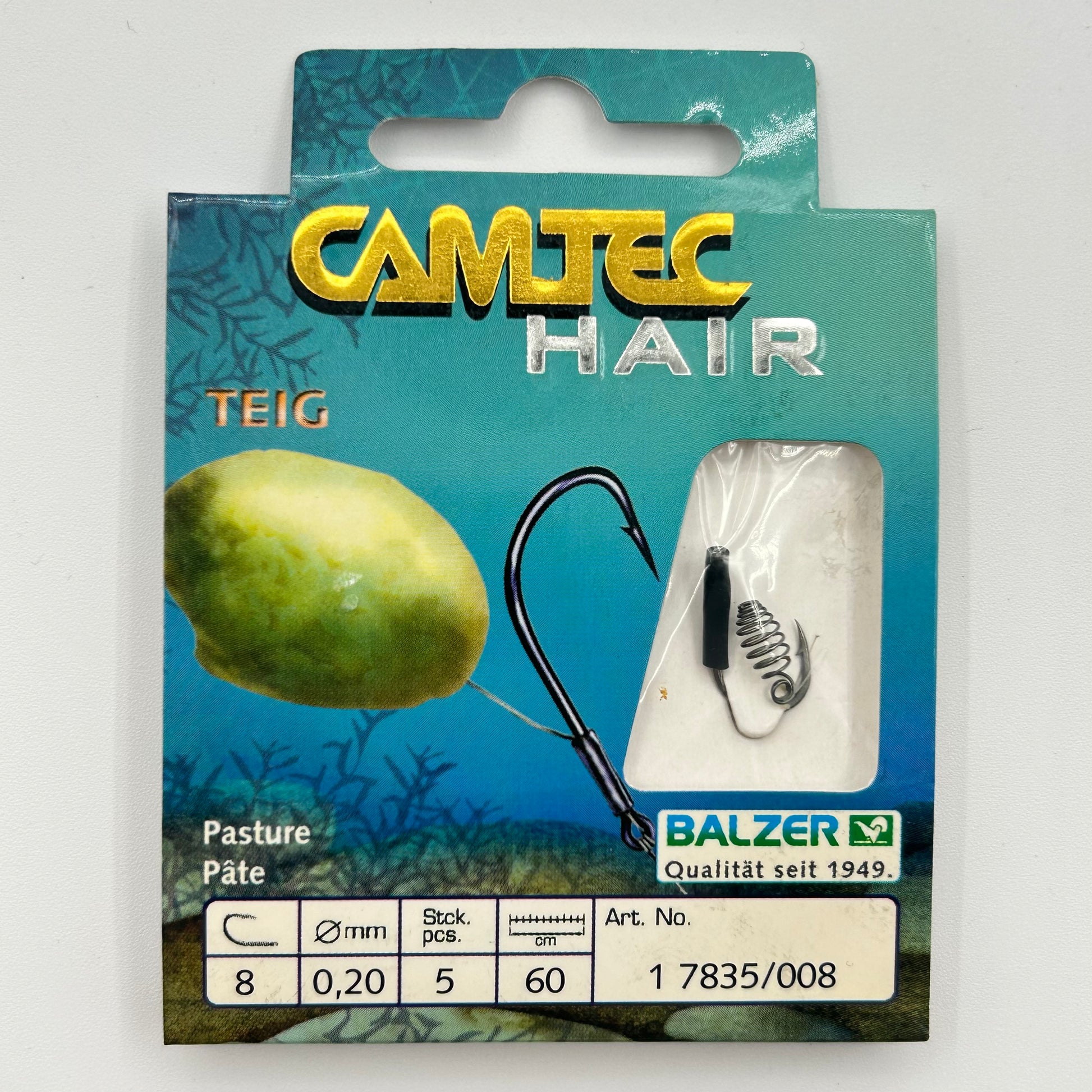 Balzer Camtec Hair Vorfach mit Haken Teig 5 Stk.