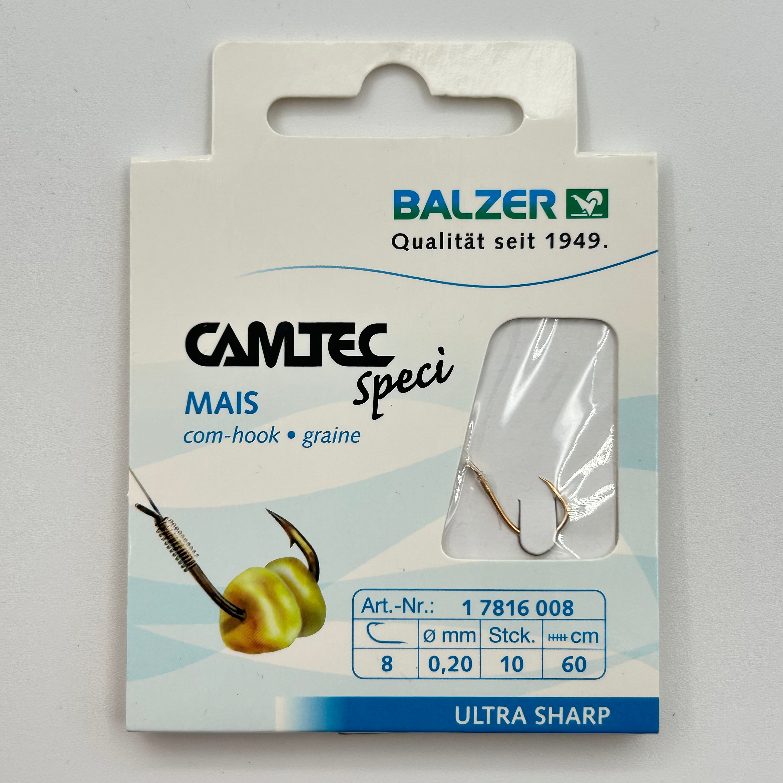Balzer Camtec Speci Vorfach mit Haken Mais 10 Stk.