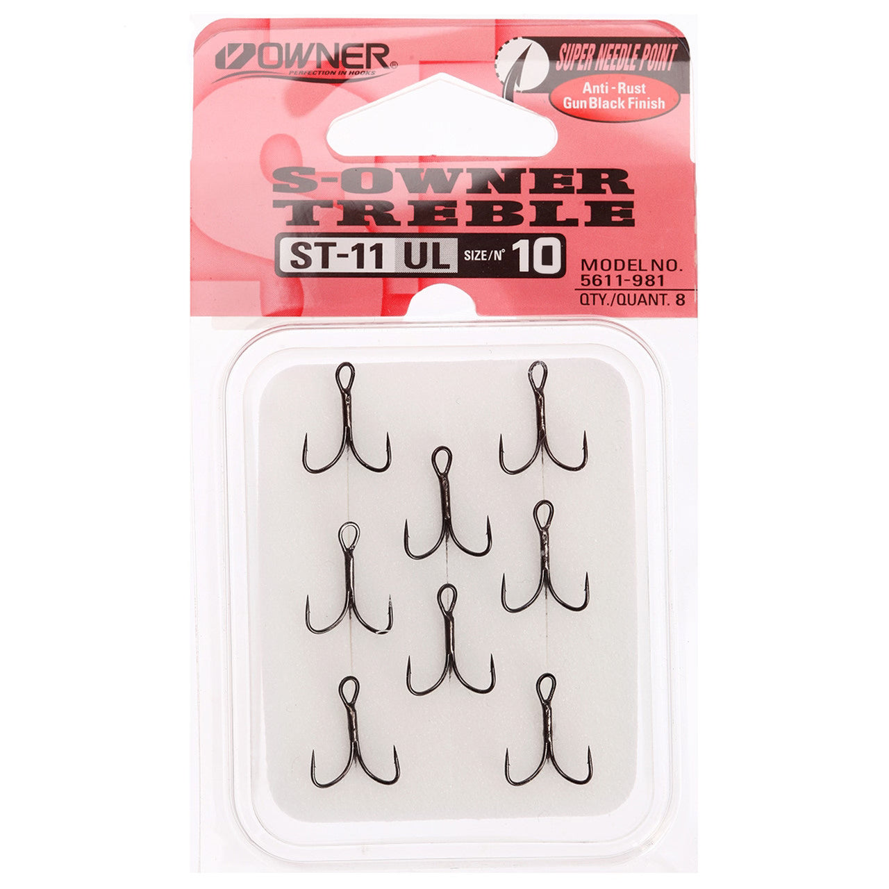 Owner S-Owner Treble Drillingshaken ST-11UL 8 Stk.