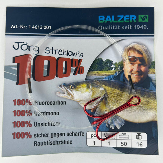 Balzer Jörg Strehlow Fluorocarbonvorfachschnur Drillingshaken