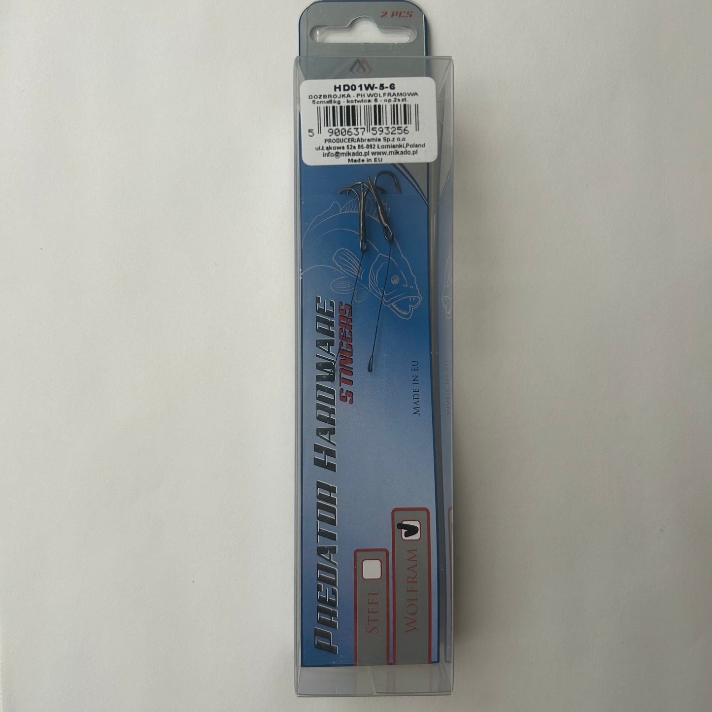 Mikado Predator Wolframvorfach Drillingshaken 2 Stk.