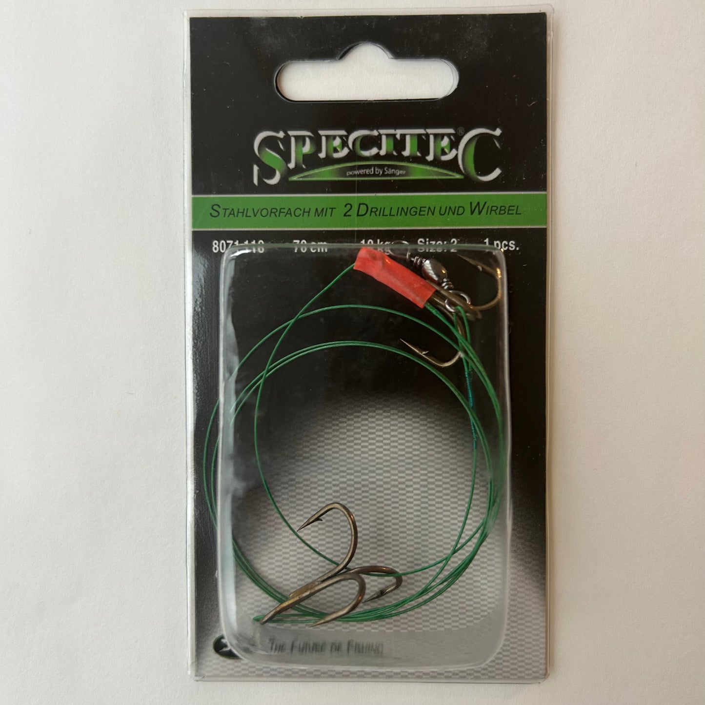 Sänger Specitec Stahlvorfach mit Wirbel 2 Drillingshaken