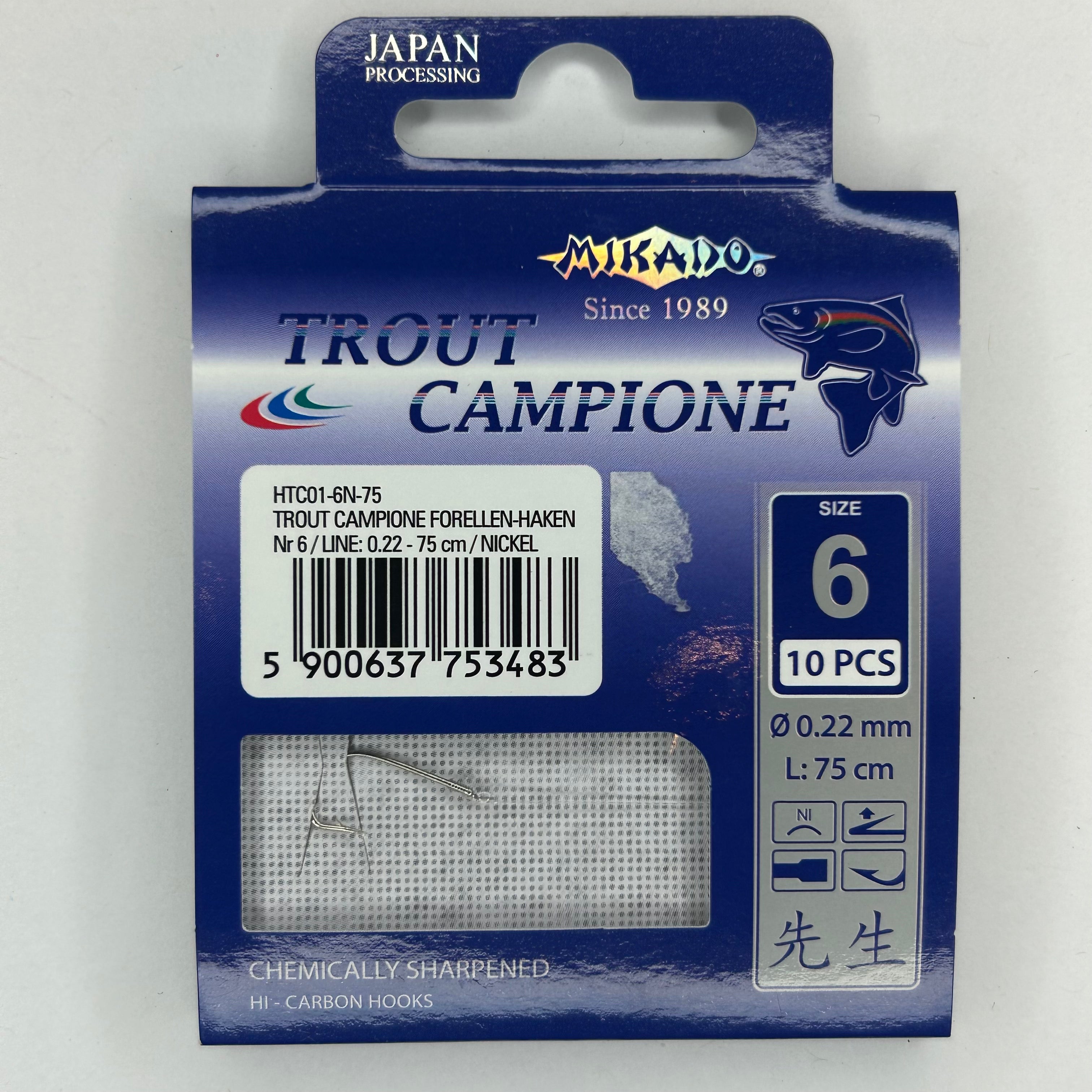 Mikado Vorfach Haken Trout Campione Forelle 10 Stk.