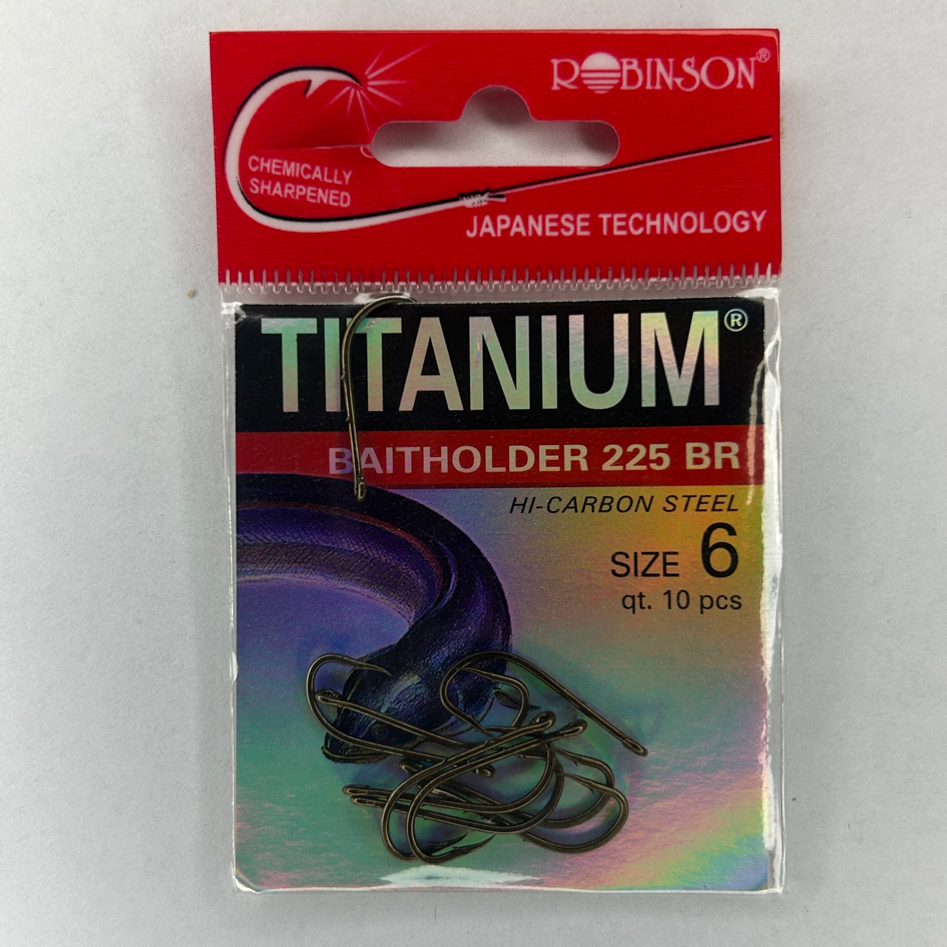 Robinson Haken Titanium Baitholder 225 BR 10 Stk.