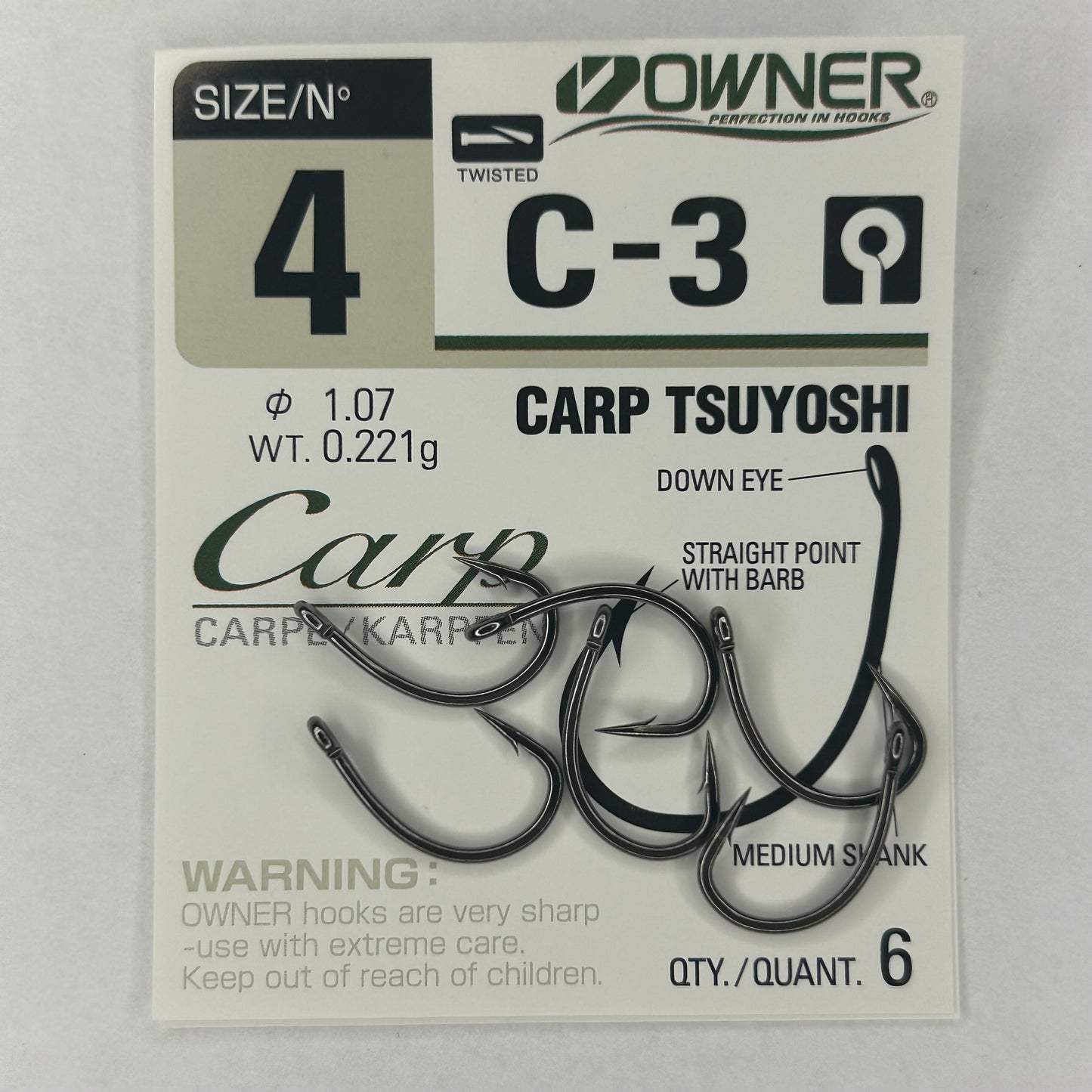 Owner Haken Karpfen Tsuyoshi C-1 6 Stk.
