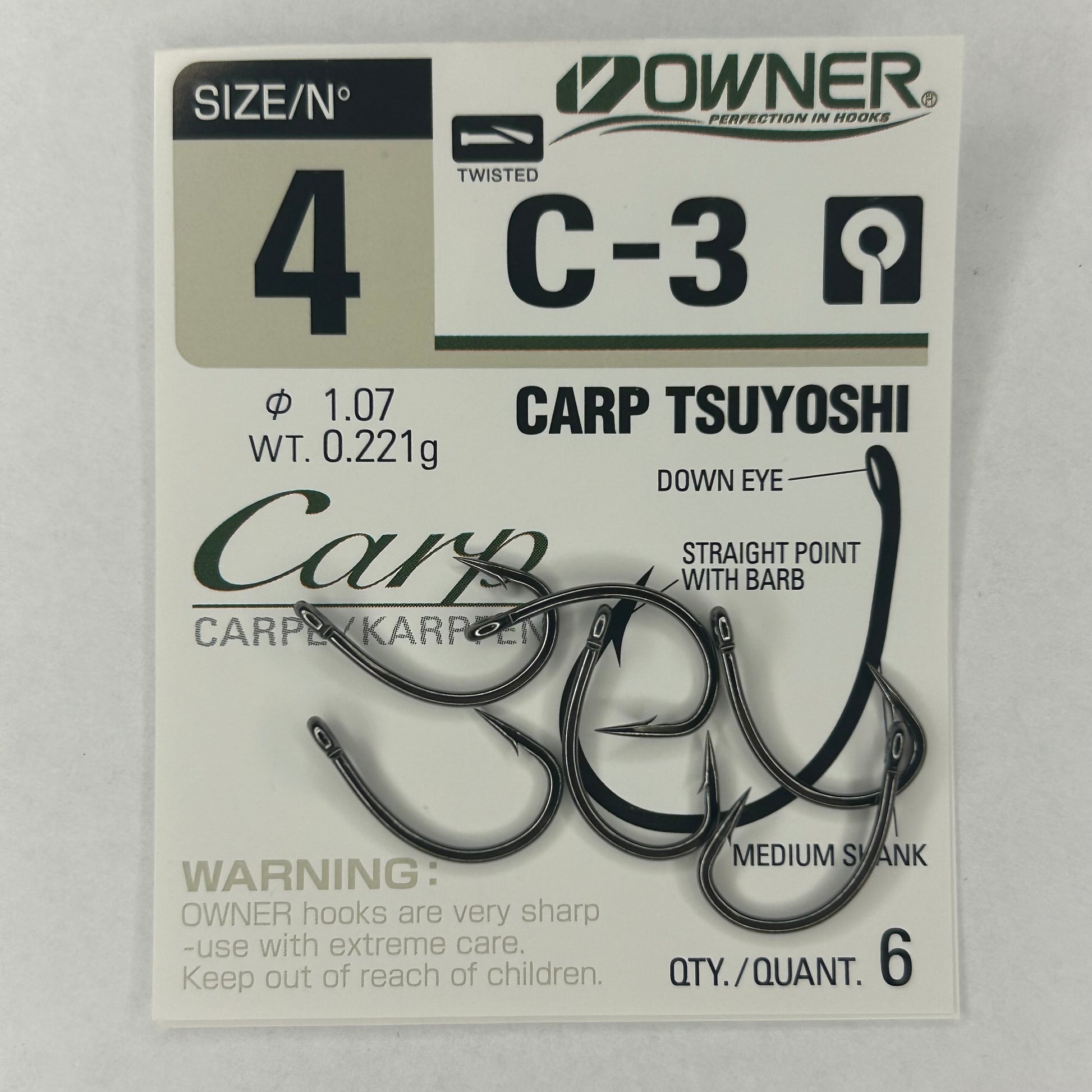 Owner Haken Karpfen Tsuyoshi C-1 6 Stk.