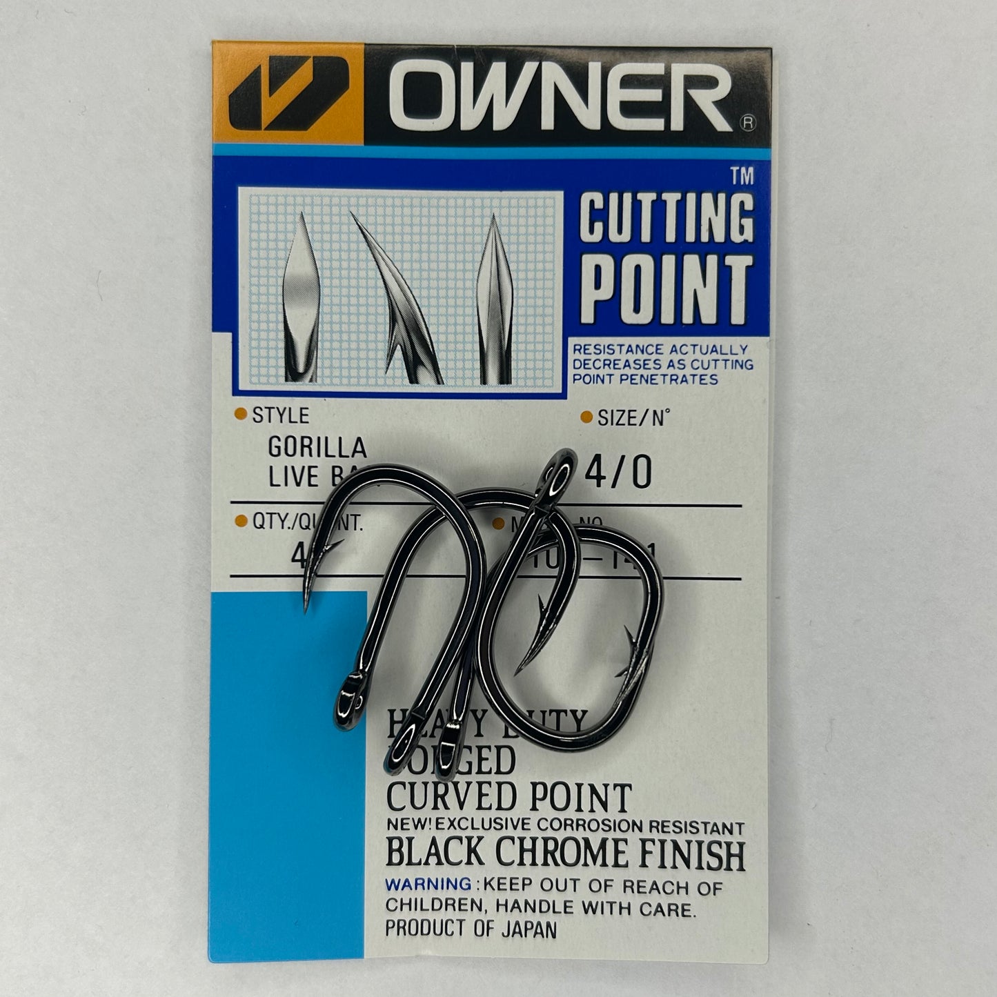 Owner Gorilla Live Bait Haken 4 Stk.