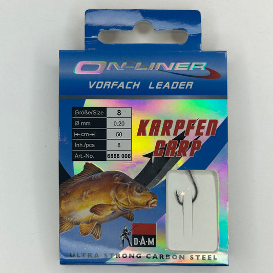 DAM Vorfach Haken Leader Karpfen 8 Stk.