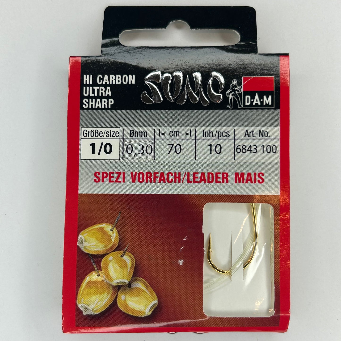 DAM Sumo Vorfach Haken Leader Mais 10 Stk.