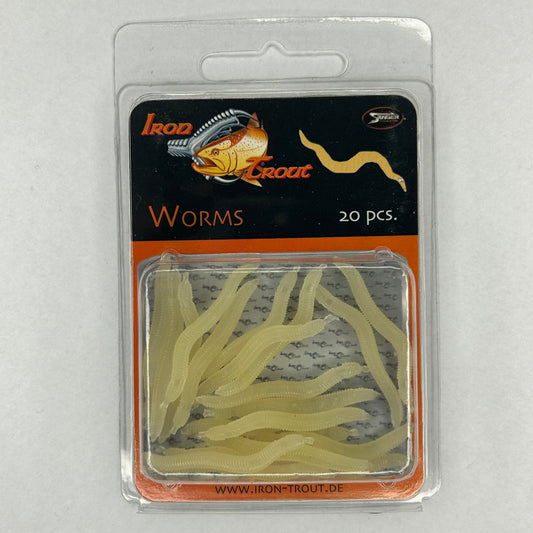 Sänger Wurm Köder weiß 20 Stk.