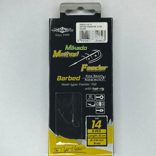 Mikado Barbed Vorfach Haken Hair Rig 8 Stk.
