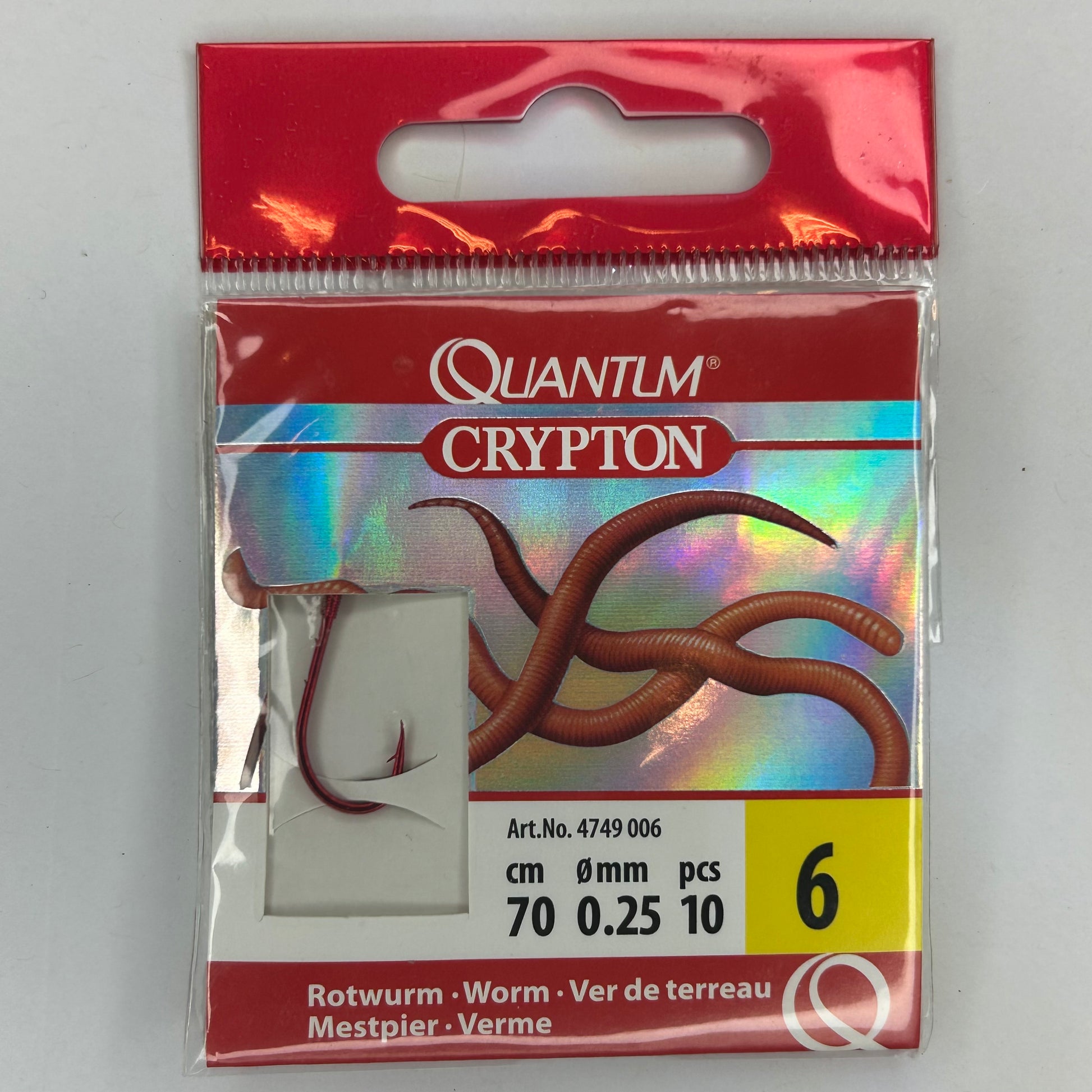 Zebco Quantum Vorfach Haken Crypton Tauwurm 10 Stk.