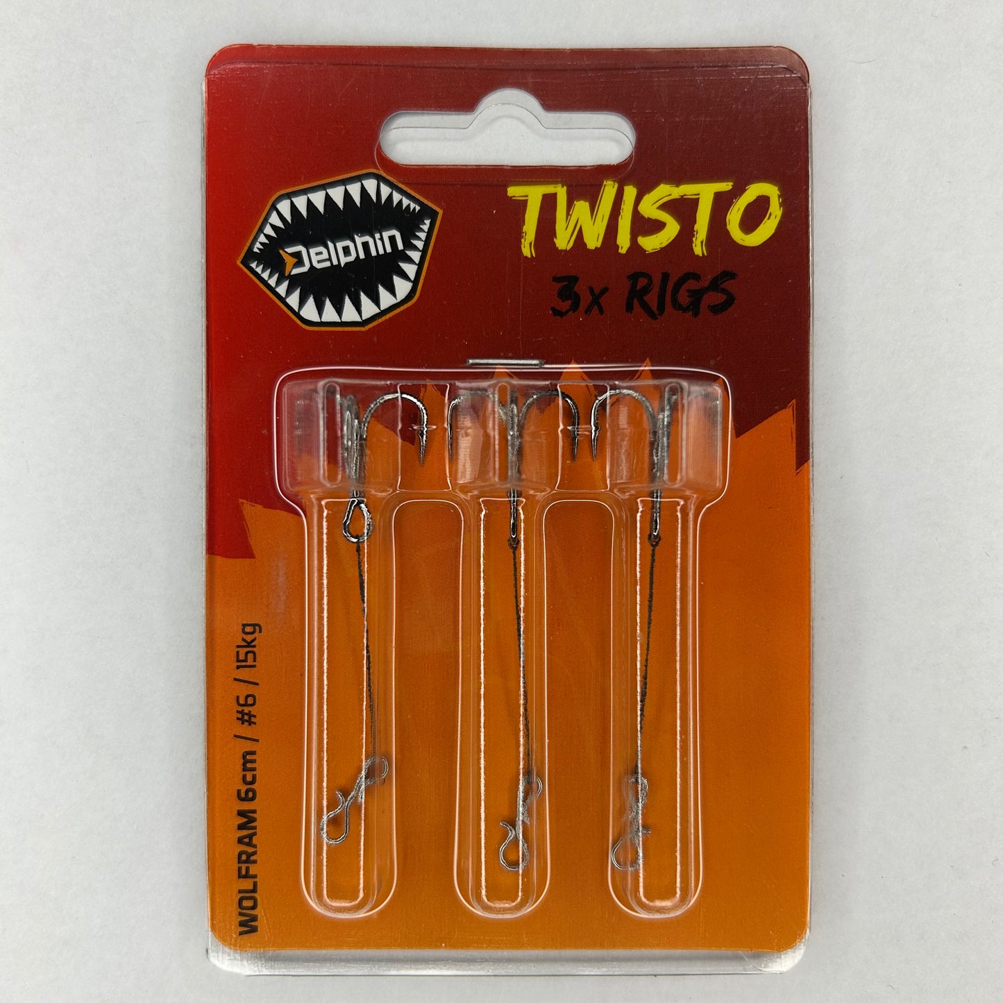 Delphin Twisto Wolfram Vorfach Drillingshaken 3 Stk.