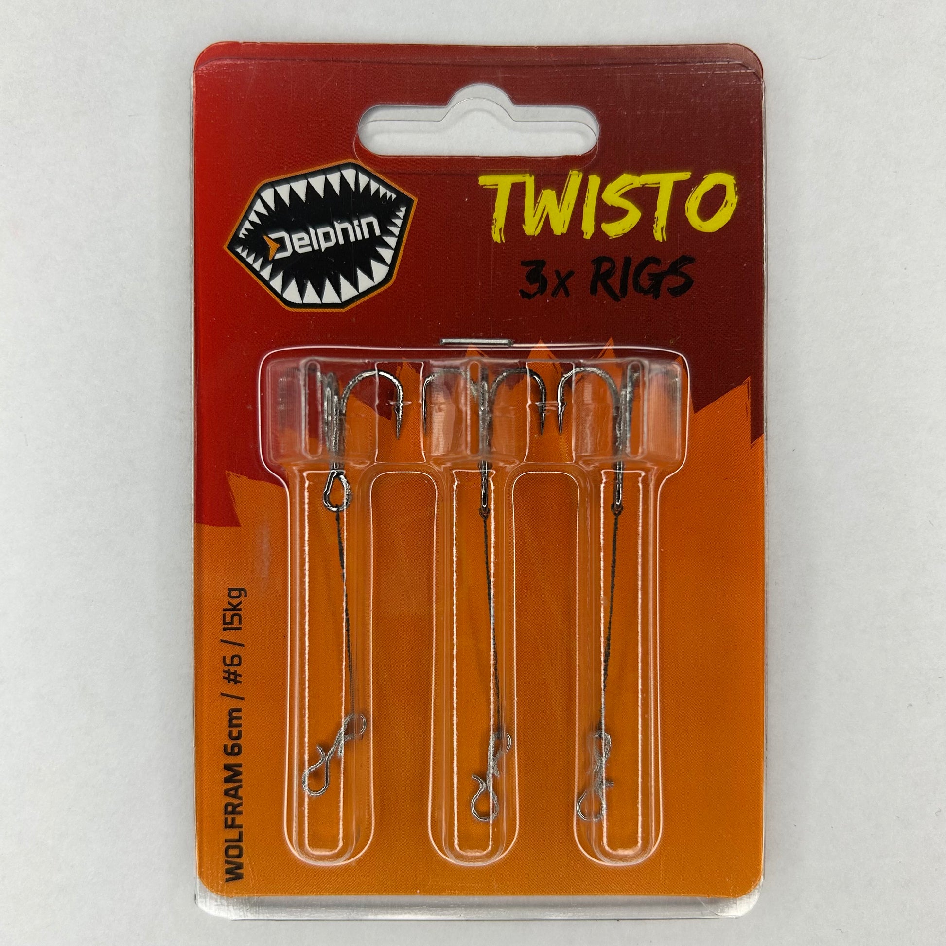 Delphin Twisto Wolfram Vorfach Drillingshaken 3 Stk.