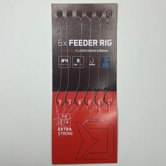 Delphin Feeder Rig Fluorocarbonvorfach Chinu Haken 6 Stk.