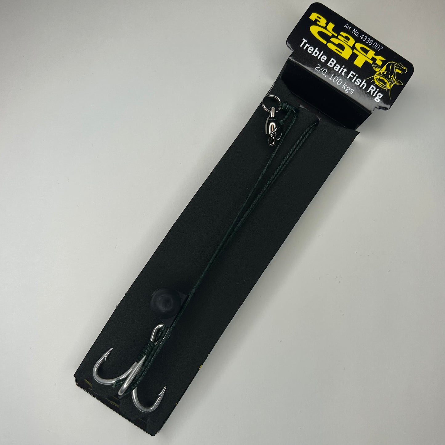 Zebco Black Cat Wirbel Vorfach mit Owner Drillingshaken