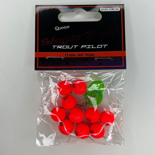 Zebco Quantum Magic Trout Pilot rot 12mm 10 Stk.
