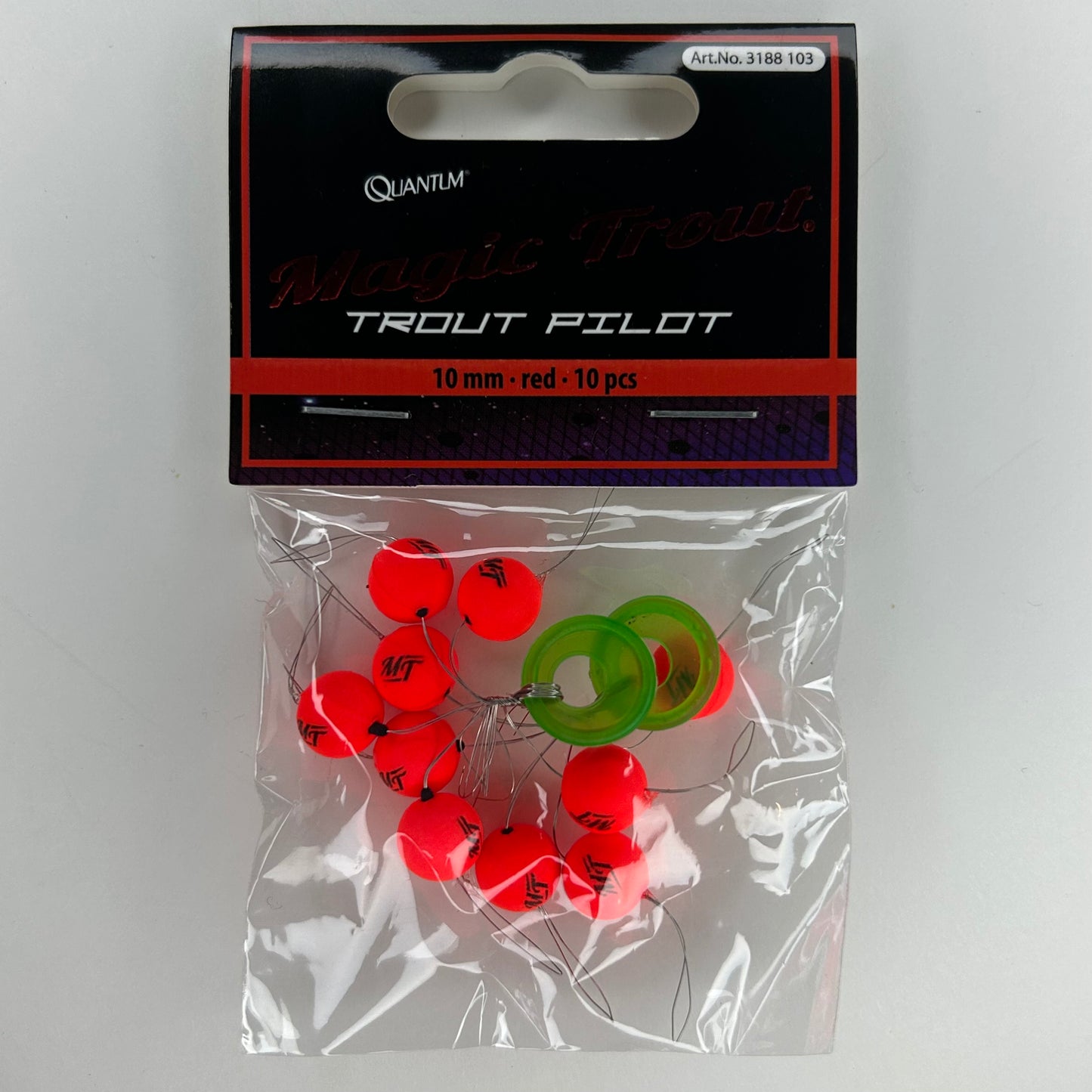 Zebco Quantum Magic Trout Pilot rot 10mm 10 Stk.