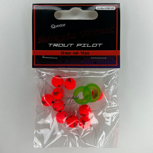 Zebco Quantum Magic Trout Pilot rot 10mm 10 Stk.