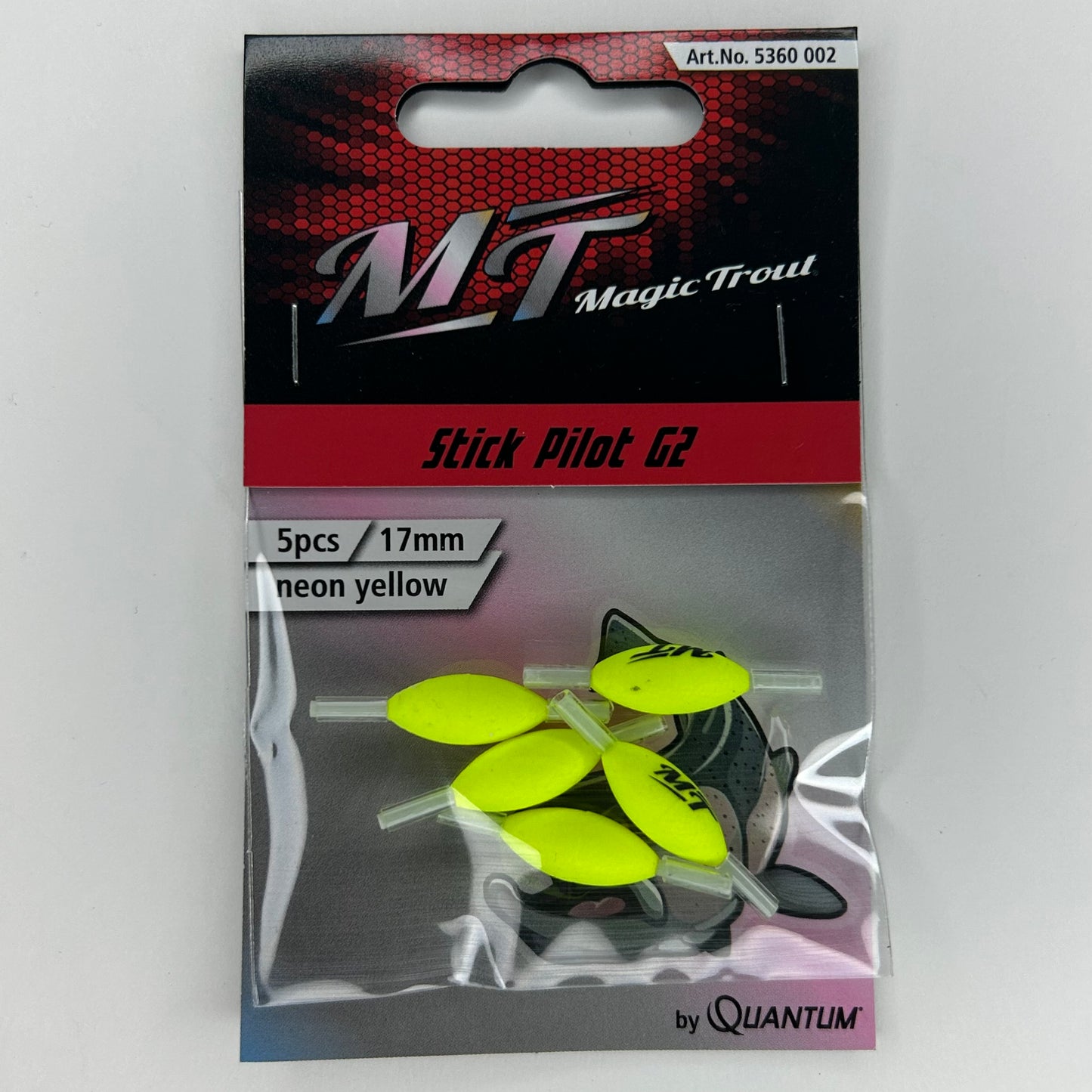 Zebco Quantum MT Magic Trout Stick Pilot G2 neon gelb 17mm 5 Stk.