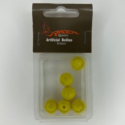 Zebco Radical Quantum Kunst Boilies gelb 16mm 6 Stk.