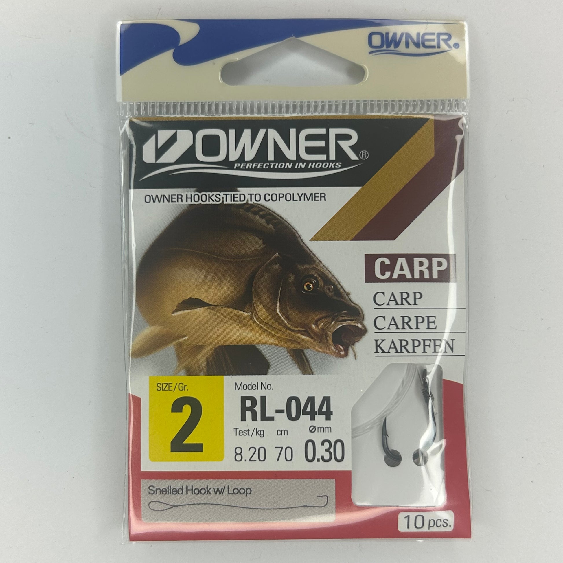 Owner Vorfach Haken Owner RL-044 Karpfen 10 Stk.