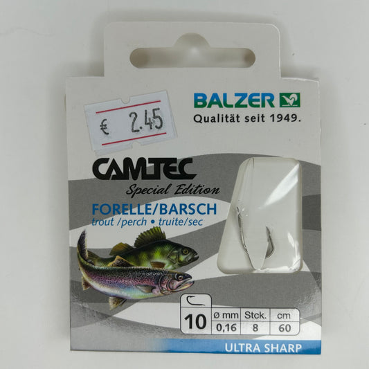 Balzer Camtec Forelle/Barsch Vorfach Haken 8 Stk.