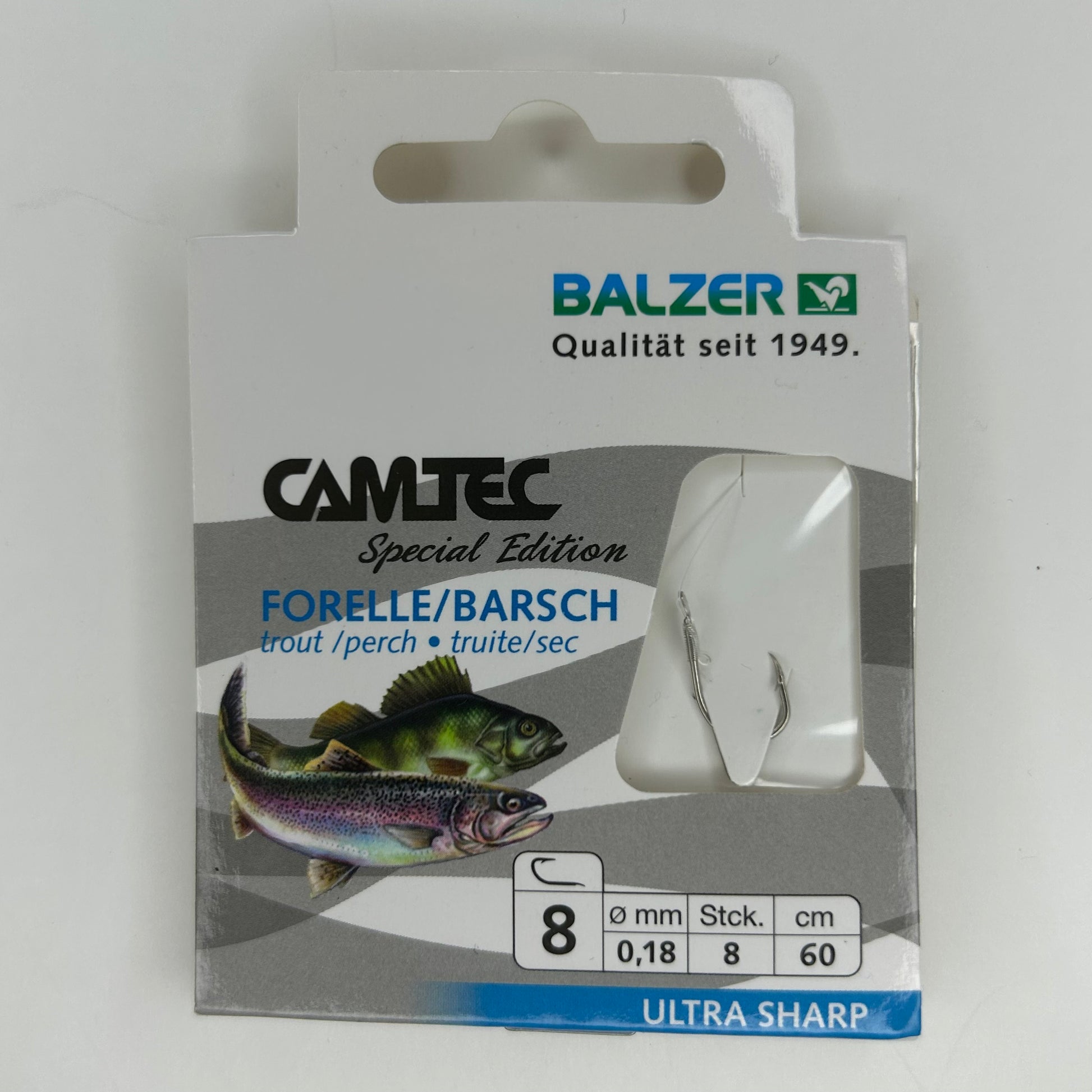Balzer Camtec Forelle/Barsch Vorfach Haken 8 Stk.
