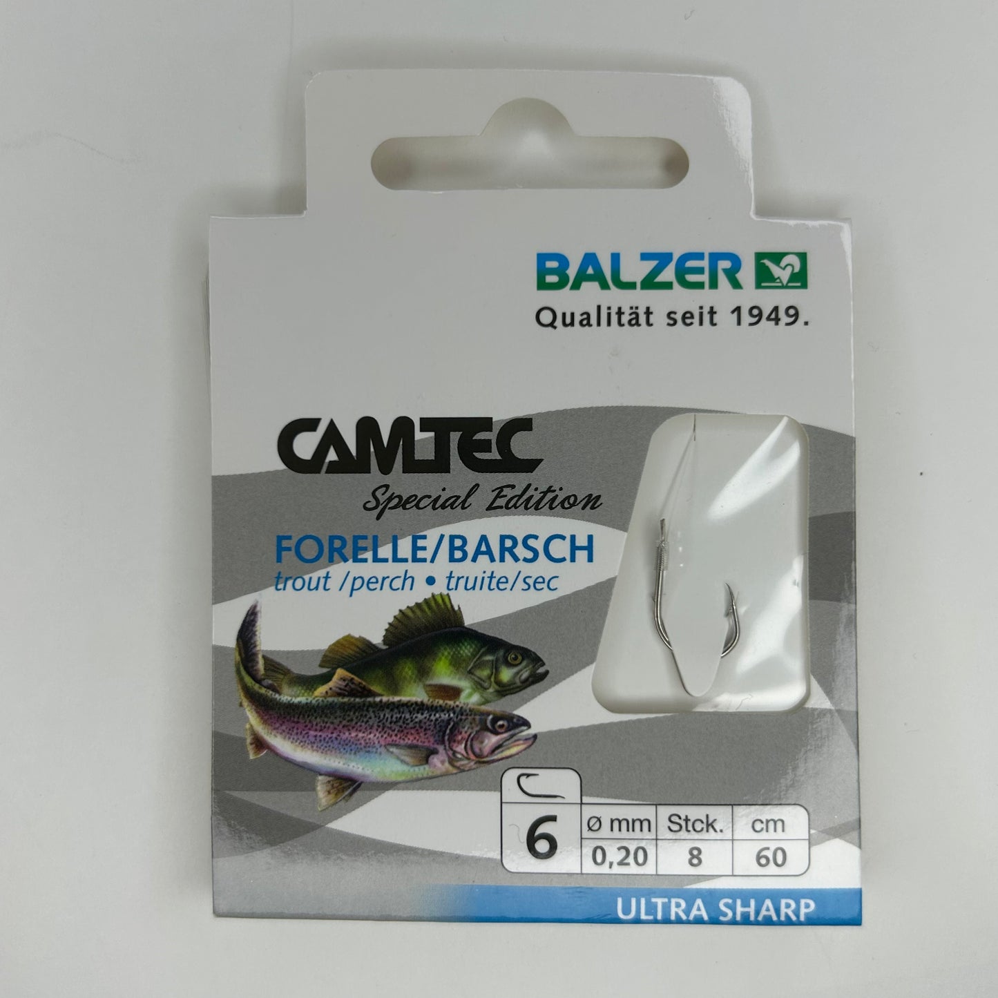 Balzer Camtec Forelle/Barsch Vorfach Haken 8 Stk.