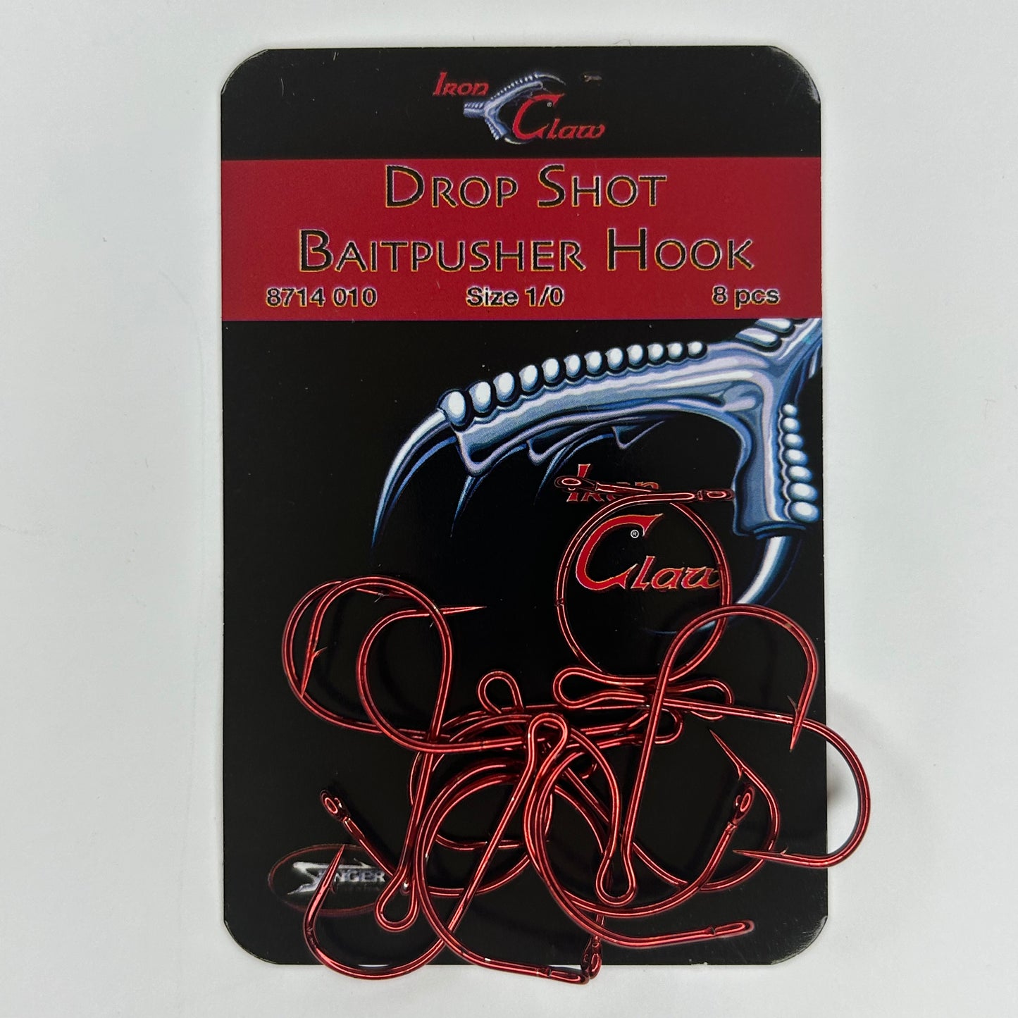 Sänger Iron Claw Drop Shot Baitpusher Haken 8 Stk.