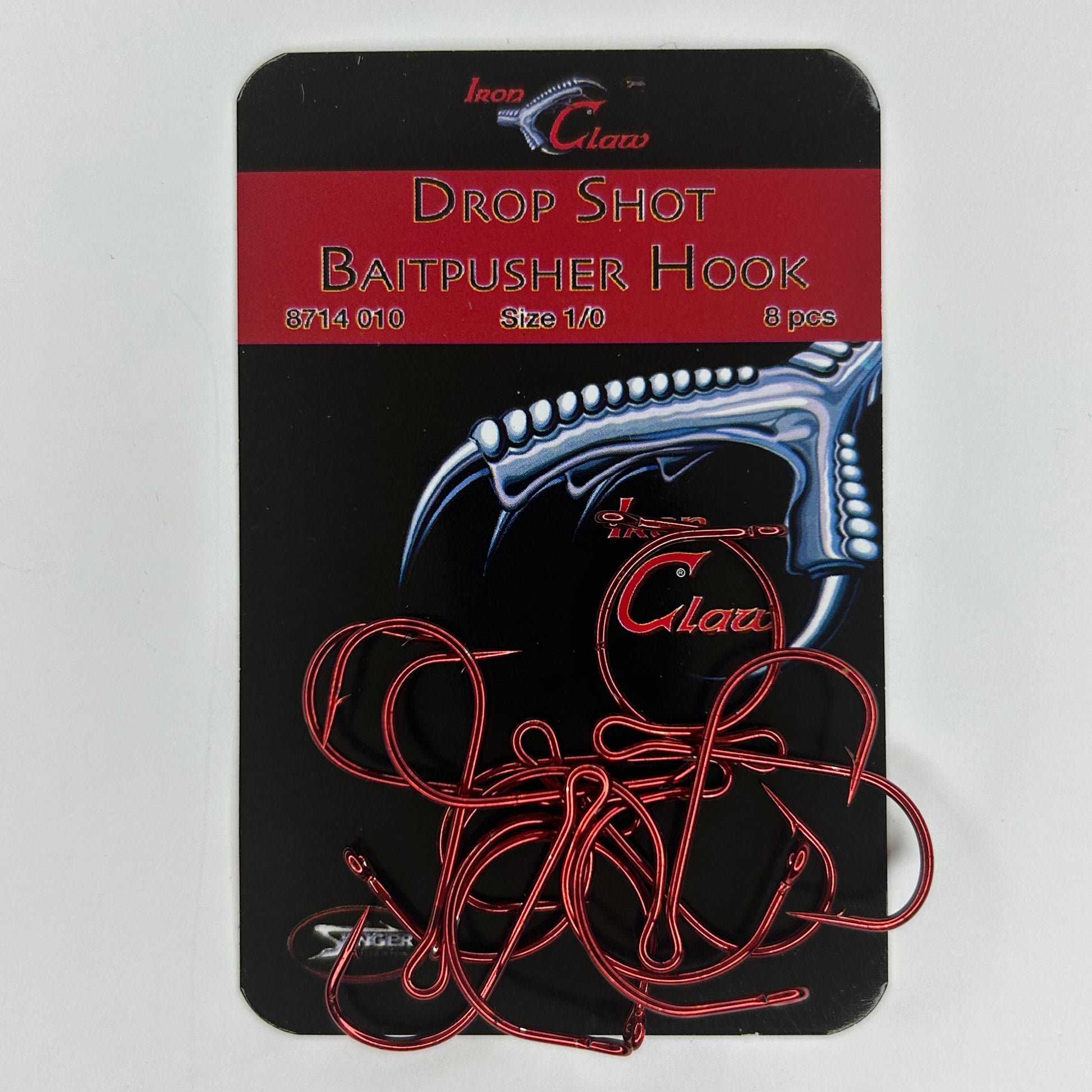 Sänger Iron Claw Drop Shot Baitpusher Haken 8 Stk.