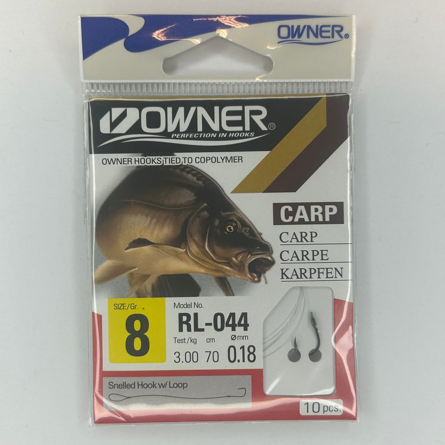 Owner Vorfach Haken Owner RL-044 Karpfen 10 Stk.