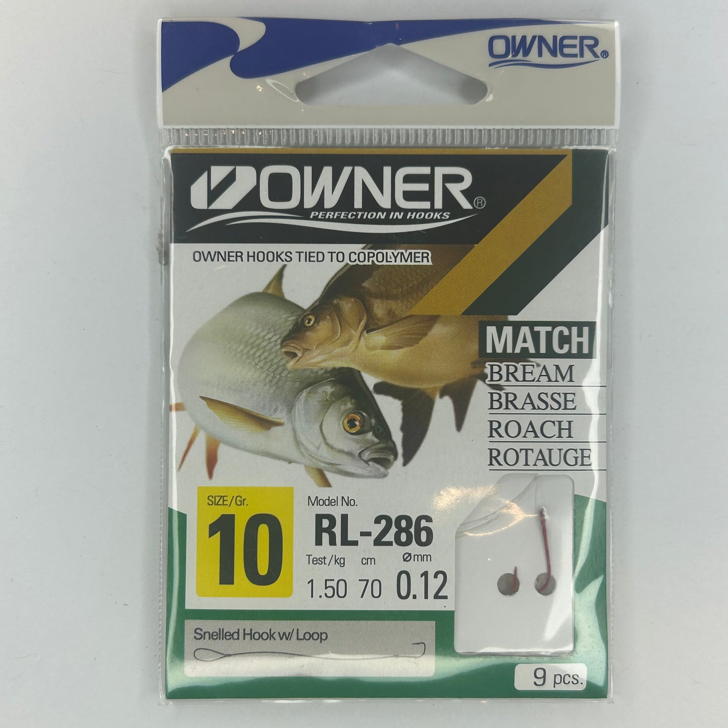 Owner Vorfach Haken Owner RL-286 Brasse / Rotauge 9 Stk.