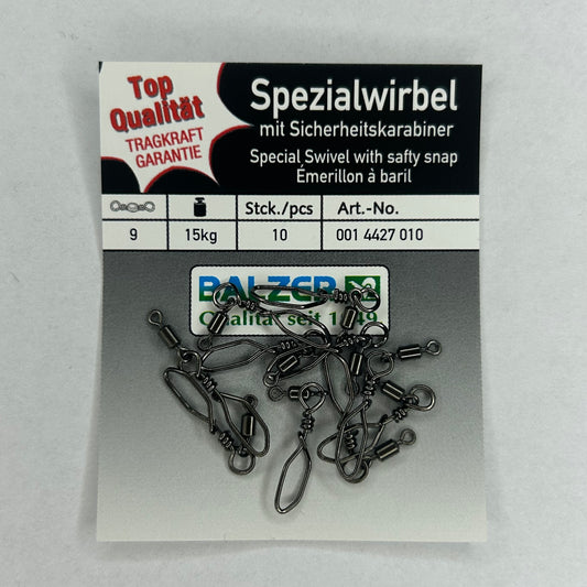 Balzer Spezial Wirbel mit Sicherheitskarabiner 10 Stk.