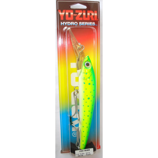 Yo-Zuri Hydro Series Magnum Wobbler / Kunstköder mit Drillingshaken 95g grün gelb
