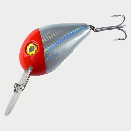 Mikado Fishunter Kizoku Wobbler / Kunstköder mit Drillingshaken rot weiß 29g