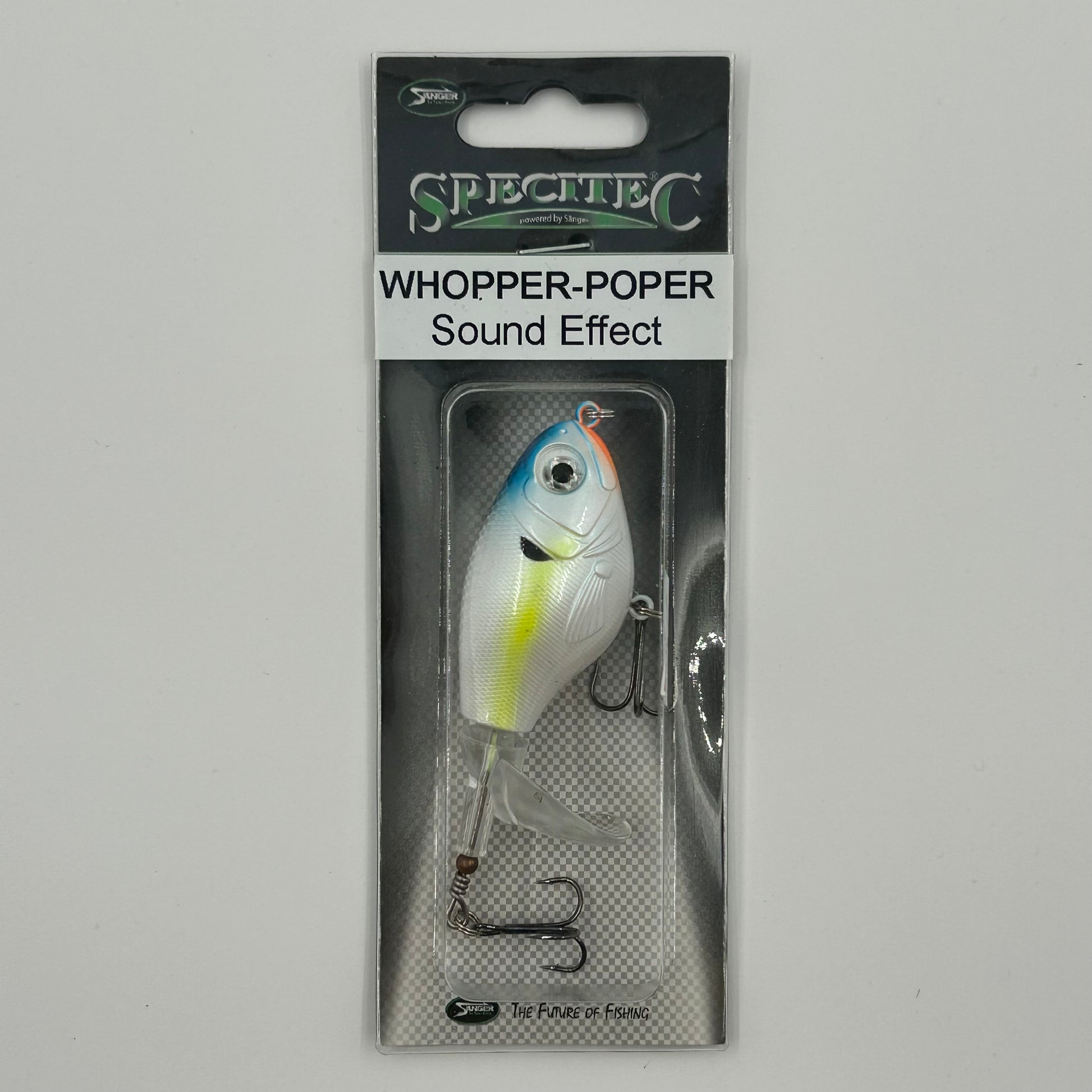 Sänger Specitec Rutenglocke Wobbler / Kunstköder mit Drillingshaken Sound Effect weiß